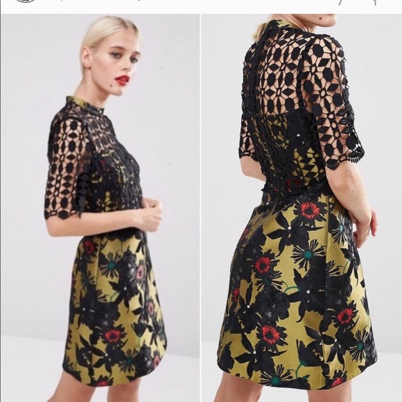 asos lace mini dress